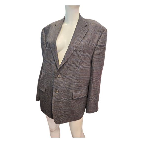 Ralph Lauren Gray Plaid Suit Jacket Size 44 - Picture 4 of 11